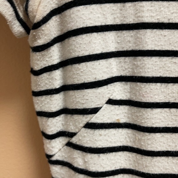 X SOLD X  J. Crew | Black Striped Peplum Top | Size 0P (XXS/XS) | Very Petite - Picture 12 of 17